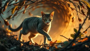 Emergency pet kit with cat food, water, and carrier.